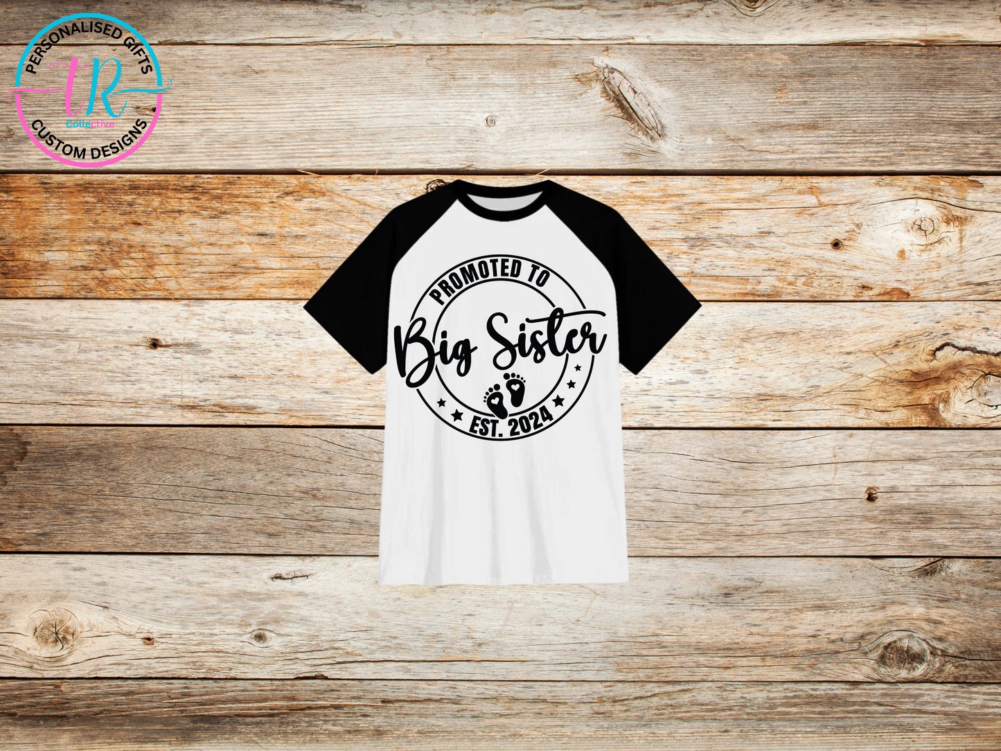 girls-t-shirt-graphic-tees-shirts-big-sister-black-sleeve-TR-collective-front
