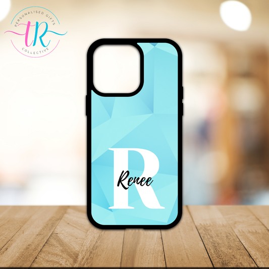 Custom Phone Case - Blue Monogram Case