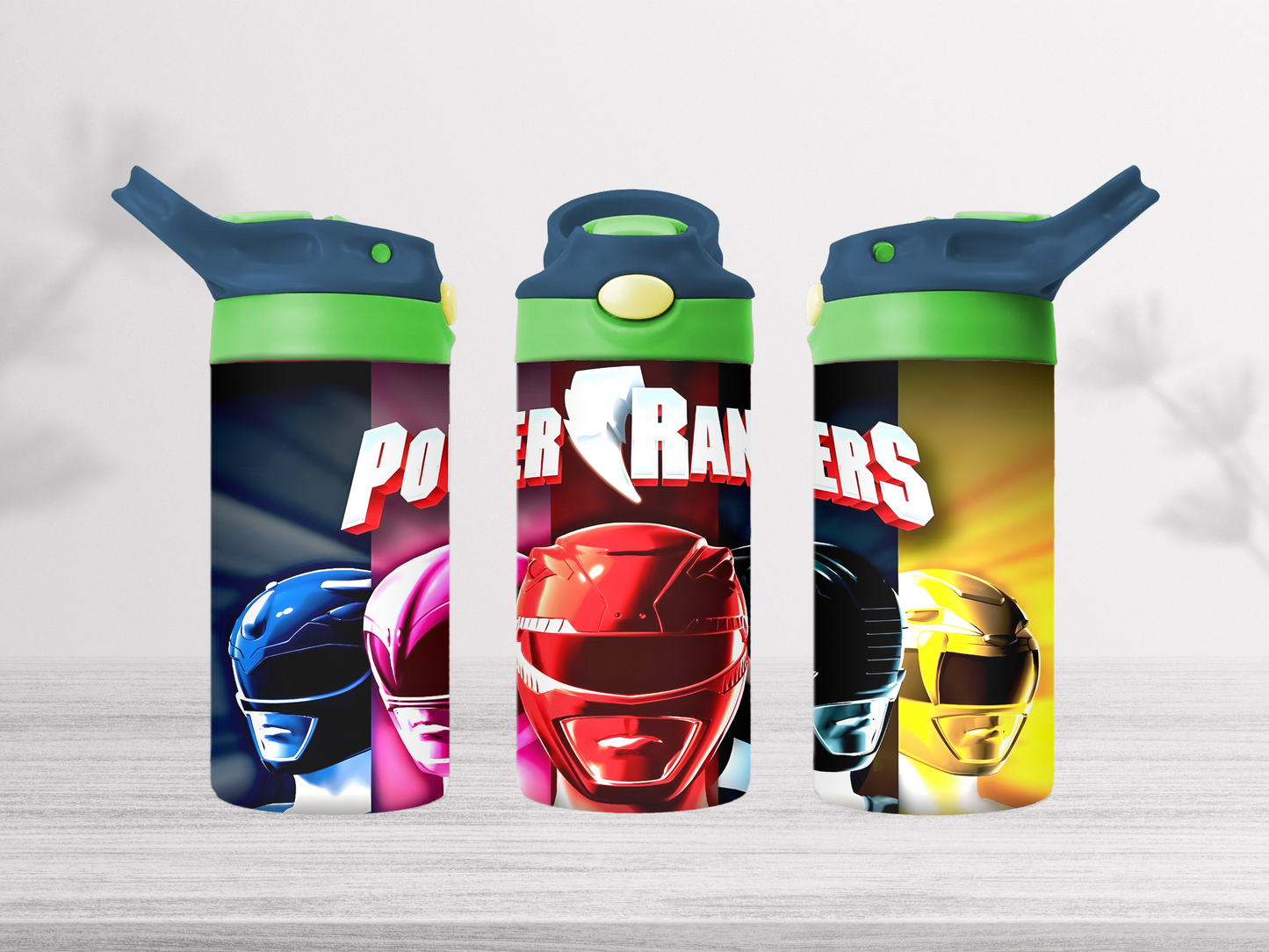 12oz-kids-flip-top-drink-bottle-insulated-water-bottle-drink-bottle-power-rangers-TR-collective-blue-green-lid-front