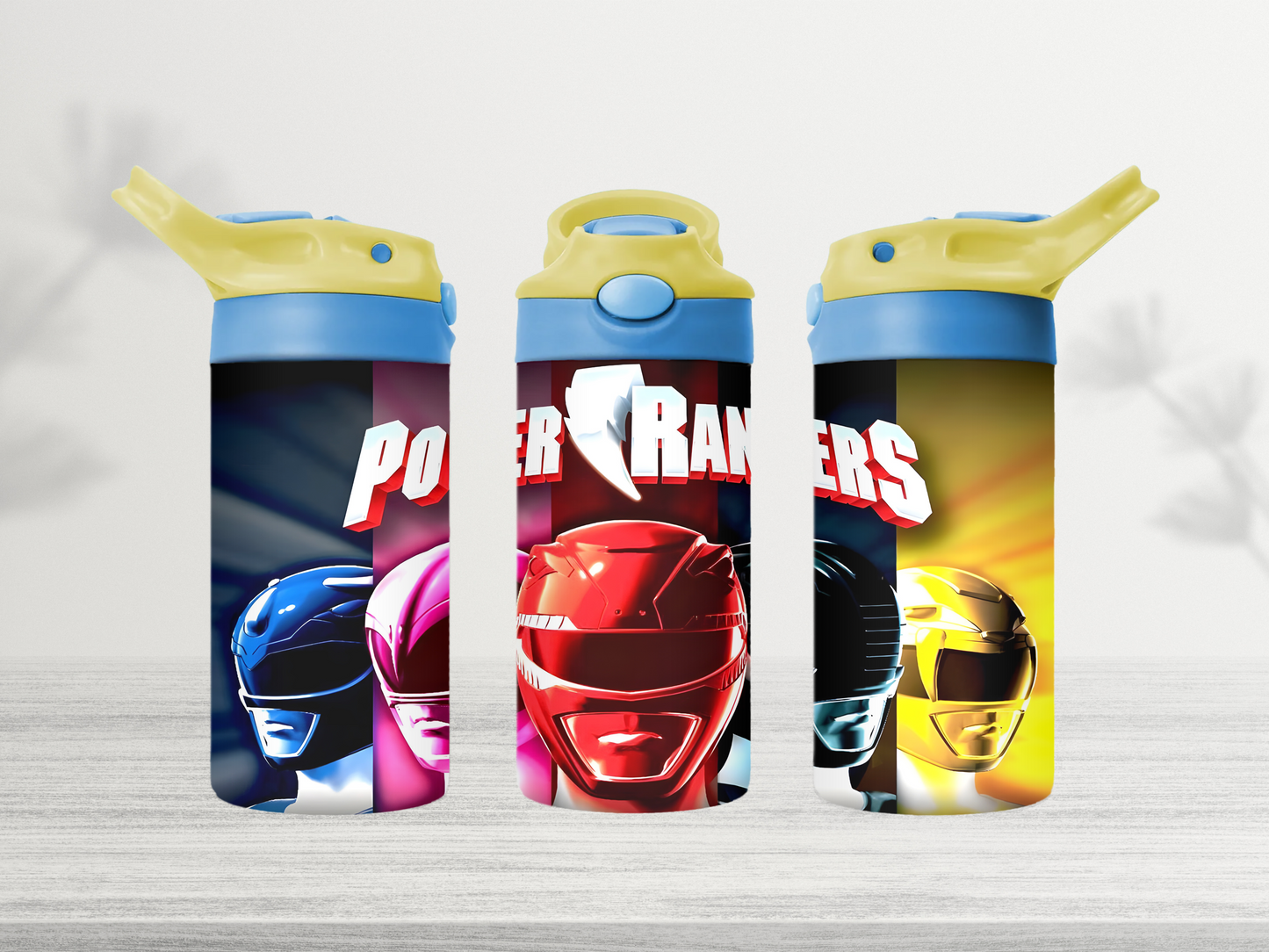 12oz-kids-flip-top-drink-bottle-insulated-water-bottle-drink-bottle-power-rangers-TR-collective-yellow-blue-lid-front