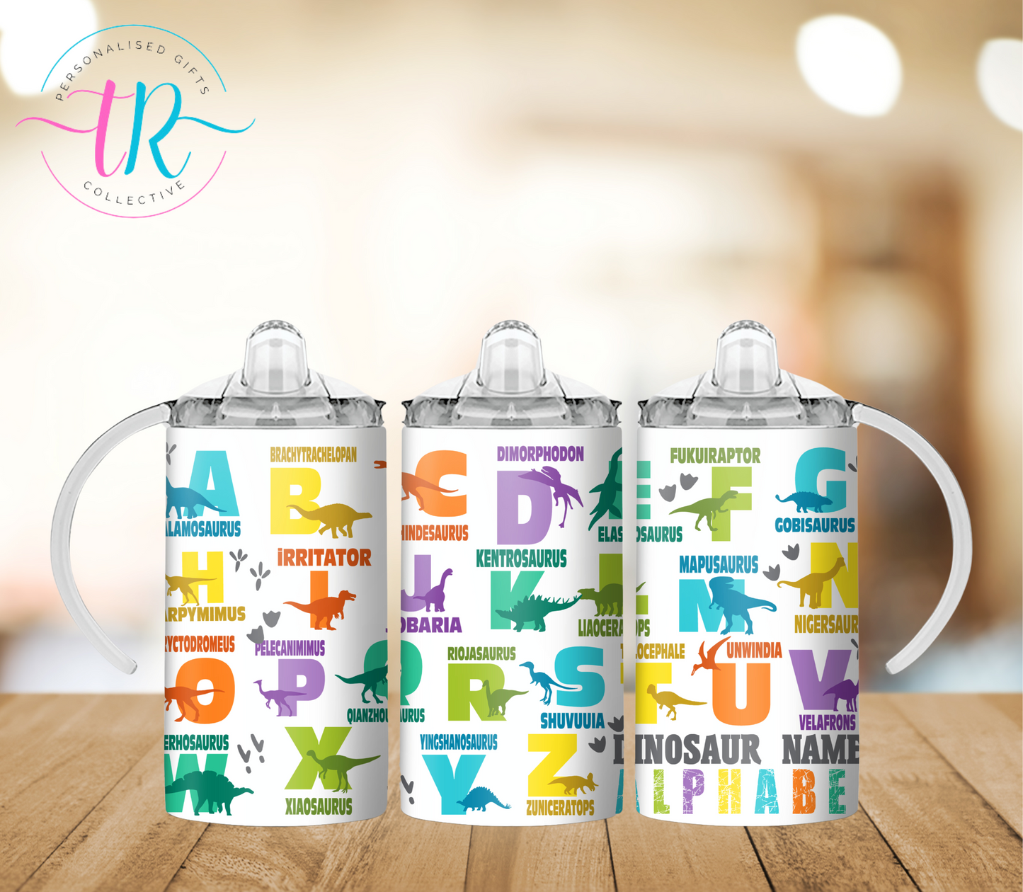 12oz Dual Sippy Cup - Dino Alphabet