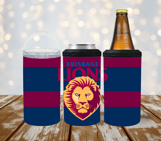 4 in 1 Stubby/Can Cooler Tumbler - The Brisbane Lions