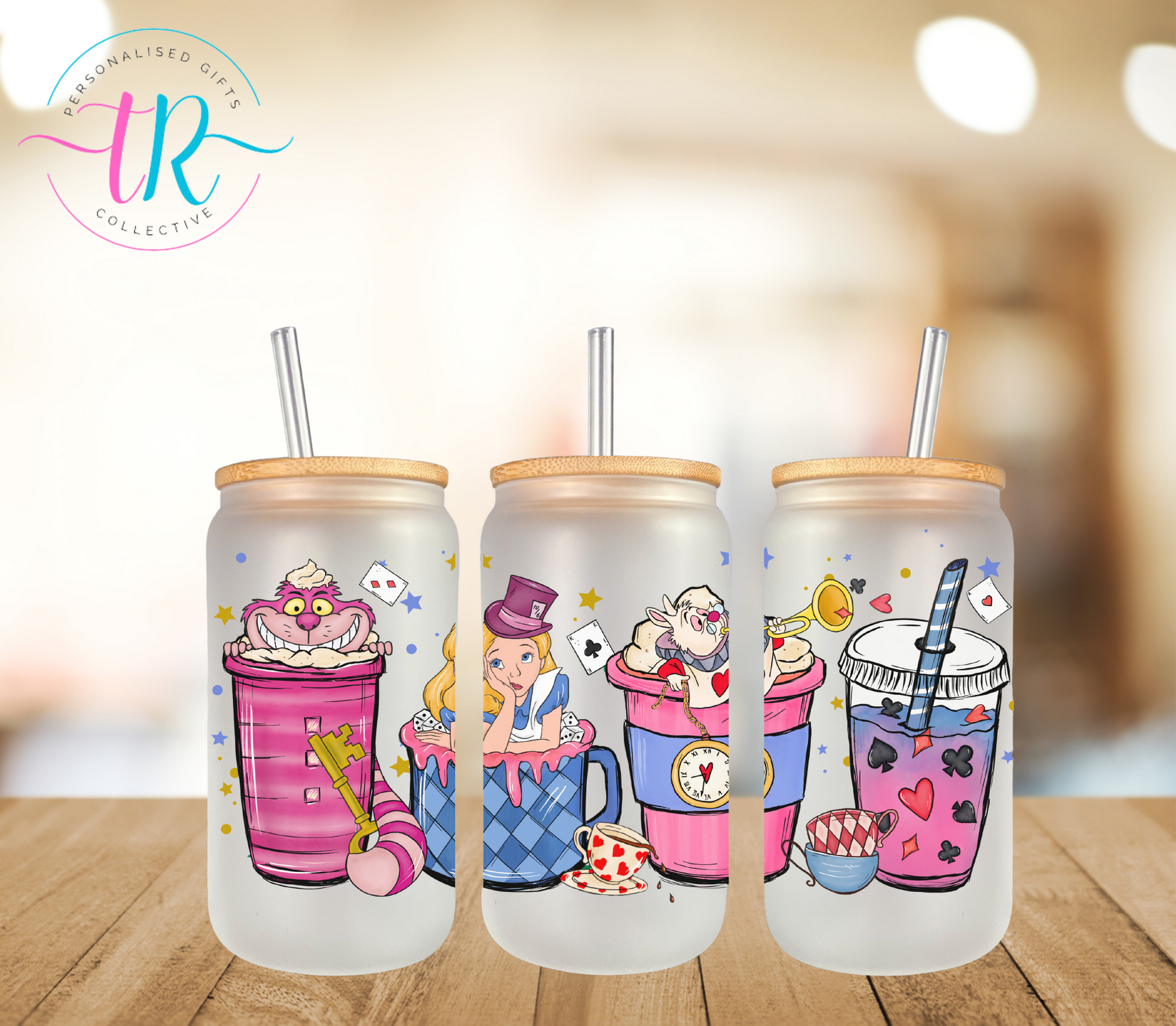 16oz-glass-tumbler-glass-can-glass-tumbler-with-straw-alison-in-wonderland-TR-collective-front