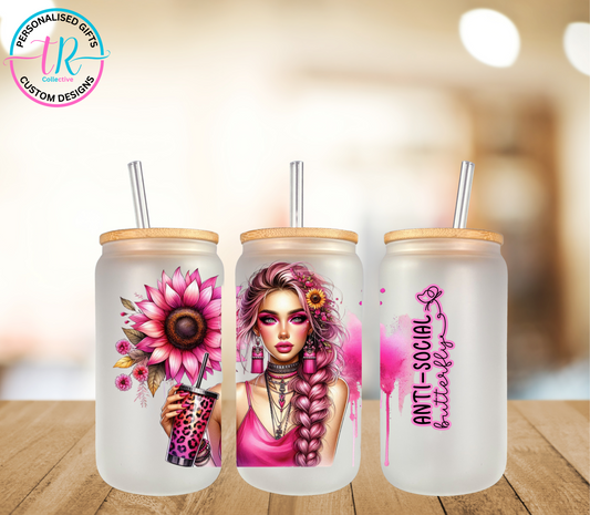 16oz-glass-tumbler-glass-can-glass-tumbler-with-straw-anti-social-butterfly-TR-collective-front