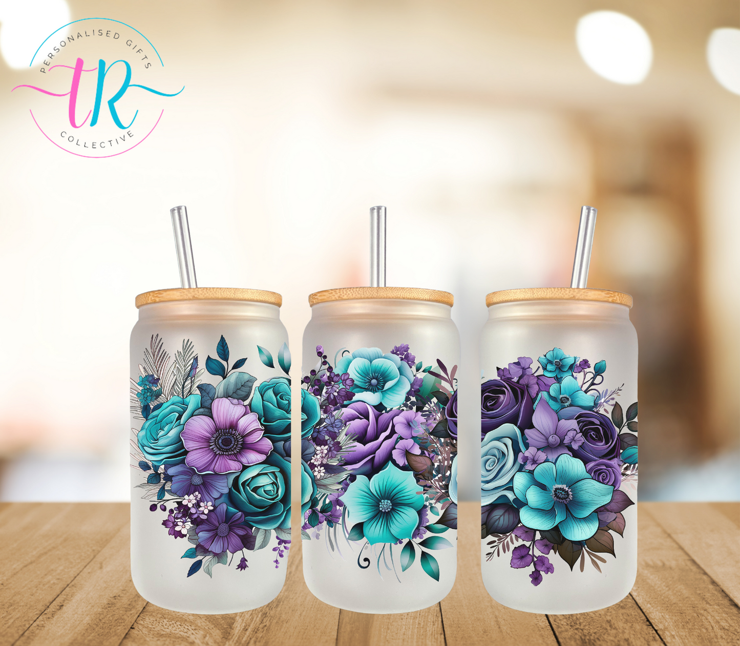 16oz-glass-tumbler-glass-can-glass-tumbler-with-straw-boho-flowers-TR-collective-front