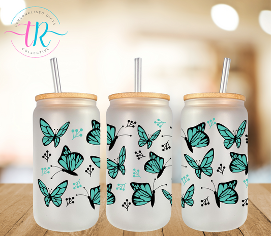 16oz-glass-tumbler-glass-can-glass-tumbler-with-straw-butterflies-TR-collective-front