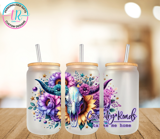 16oz-glass-tumbler-glass-can-glass-tumbler-with-straw-country-roads-TR-collective-front