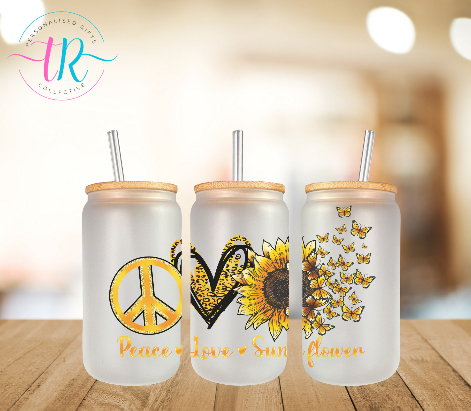 16oz-glass-tumbler-glass-can-glass-tumbler-with-straw-peace-love-sunflower-TR-collective-front_e567350e-d14e-4222-bf64-549a9047554f