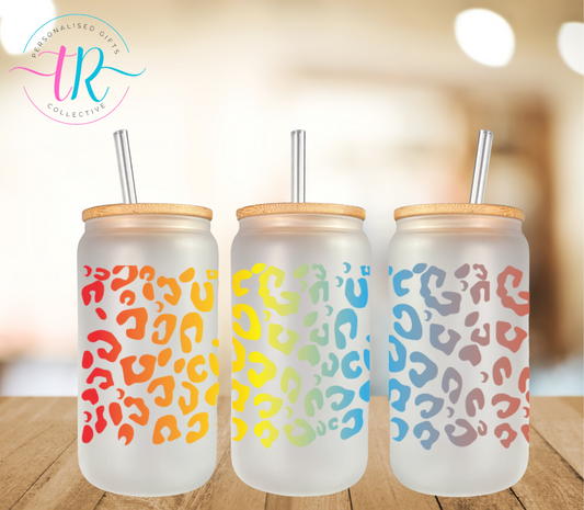 16oz-glass-tumbler-glass-can-glass-tumbler-with-straw-rainbow-leopard-TR-collective-front