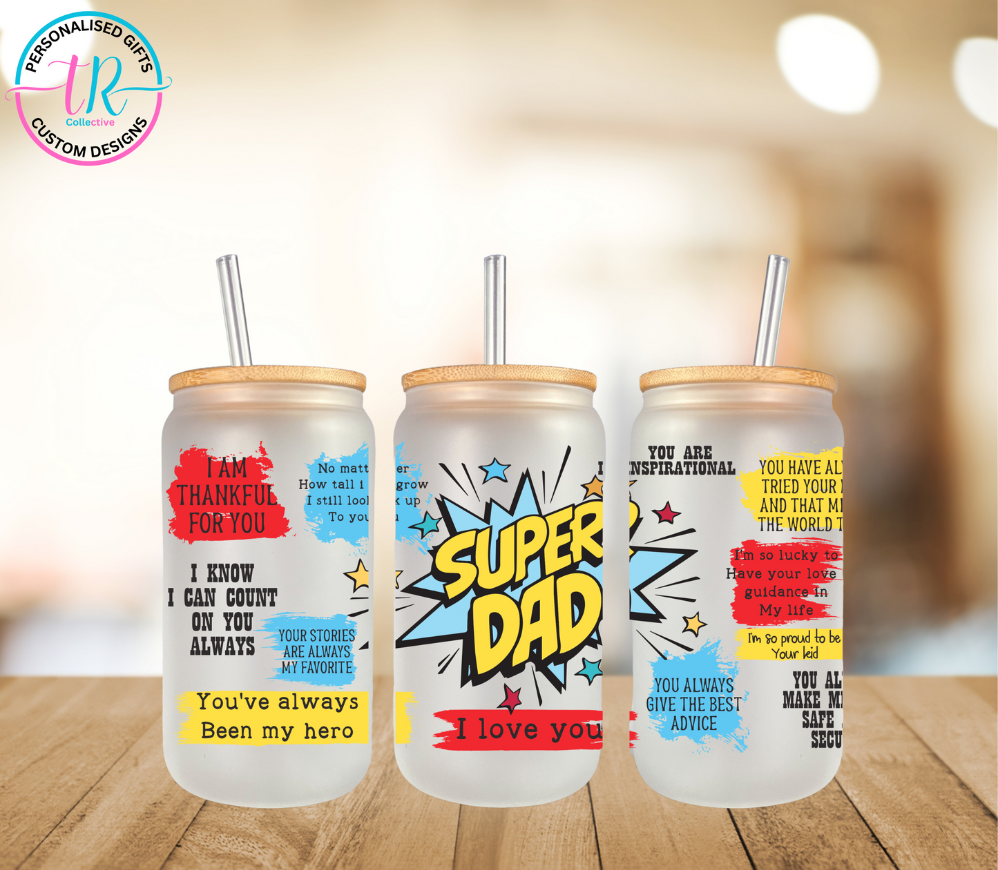 16oz-glass-tumbler-glass-can-glass-tumbler-with-straw-super-dad-TR-collective-front