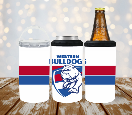 4 in 1 Stubby/Can Cooler Tumbler - Western Bulldogs