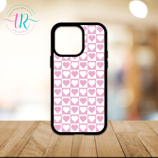 Custom Phone Case - Pink Hearts