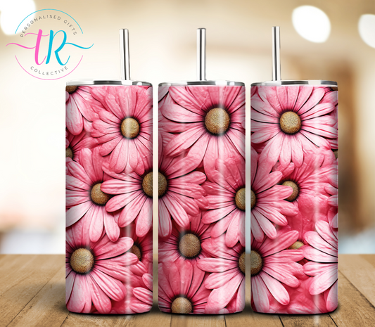 20oz-tumbler-coffee-tumbler-tumbler-cup-Pink-Flowers-TR-collective-front