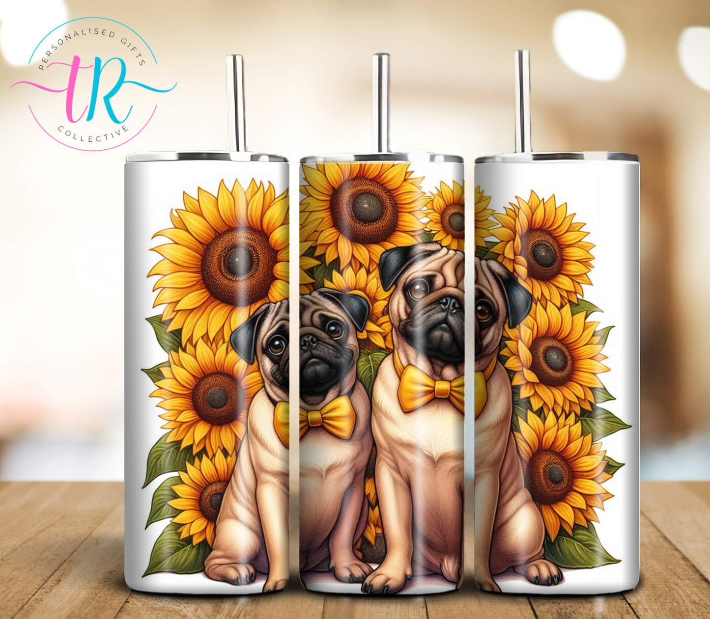 20oz-tumbler-coffee-tumbler-tumbler-cup-Sunflower-Pugs-TR-collective-front