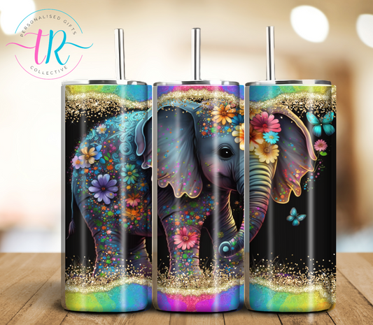 20oz-tumbler-coffee-tumbler-tumbler-cup-elephant-flowers-TR-collective-front