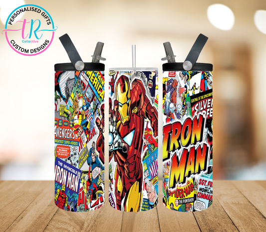 20oz-water-bottle-insulated-water-bottle-drink-bottle-Iron-Man-TR-collective-front