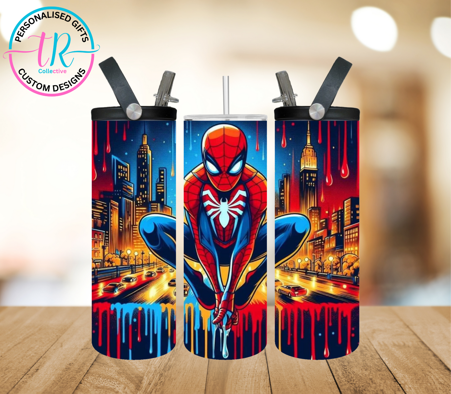 20oz-water-bottle-insulated-water-bottle-drink-bottle-Spiderman-TR-collective-front