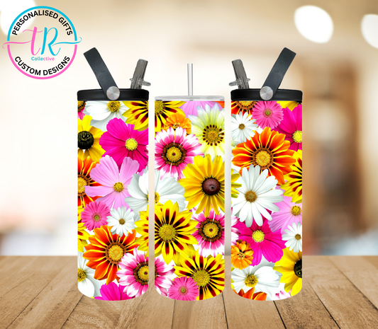 20oz-water-bottle-insulated-water-bottle-drink-bottle-bright-flowers-TR-collective-front