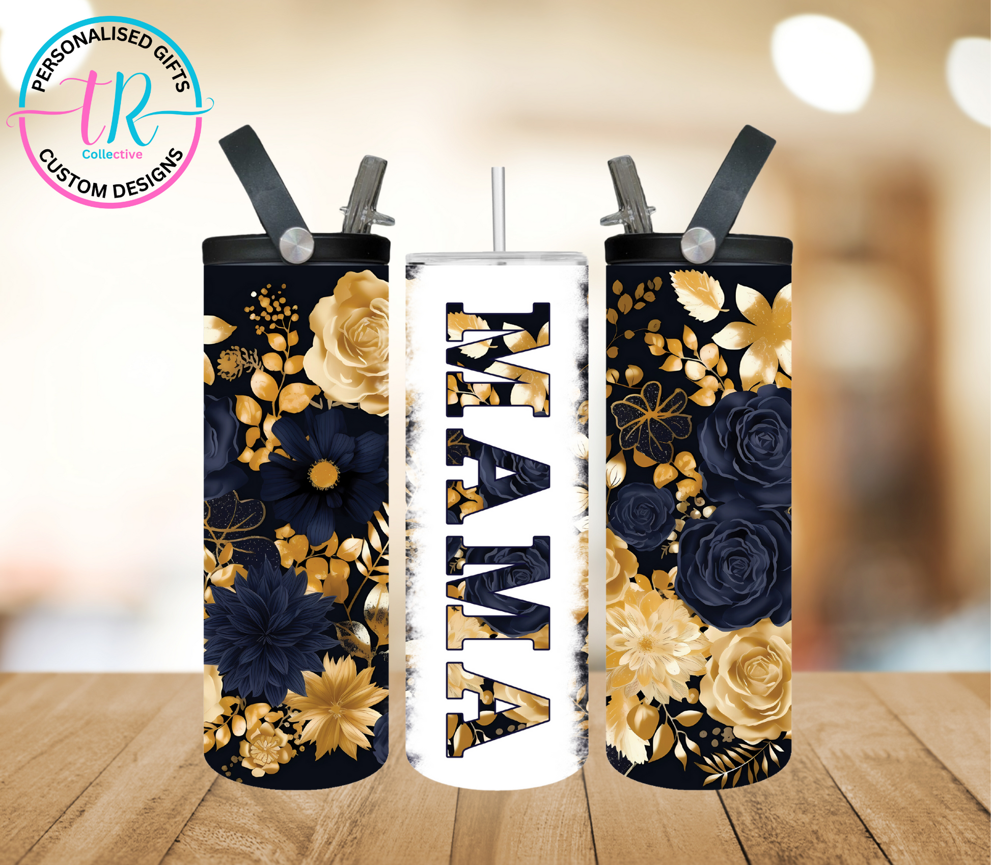 20oz-water-bottle-insulated-water-bottle-drink-bottle-floral-Mama-TR-collective-front