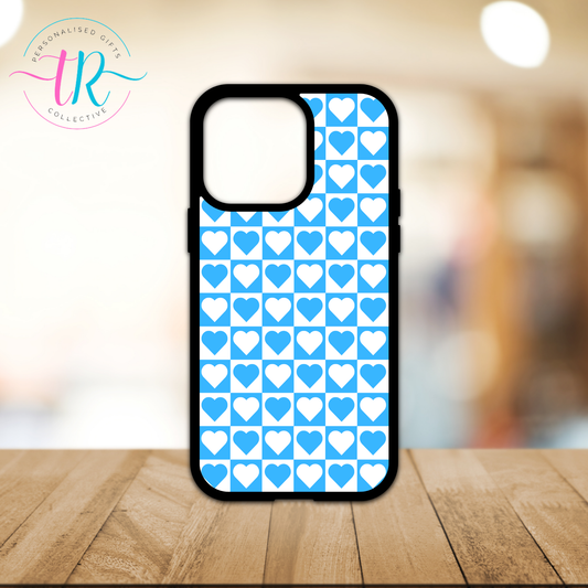 Custom Phone Case - Blue Hearts