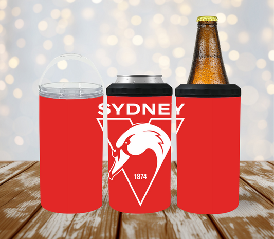 4 in 1 Stubby/Can Cooler Tumbler - Sydney Swans