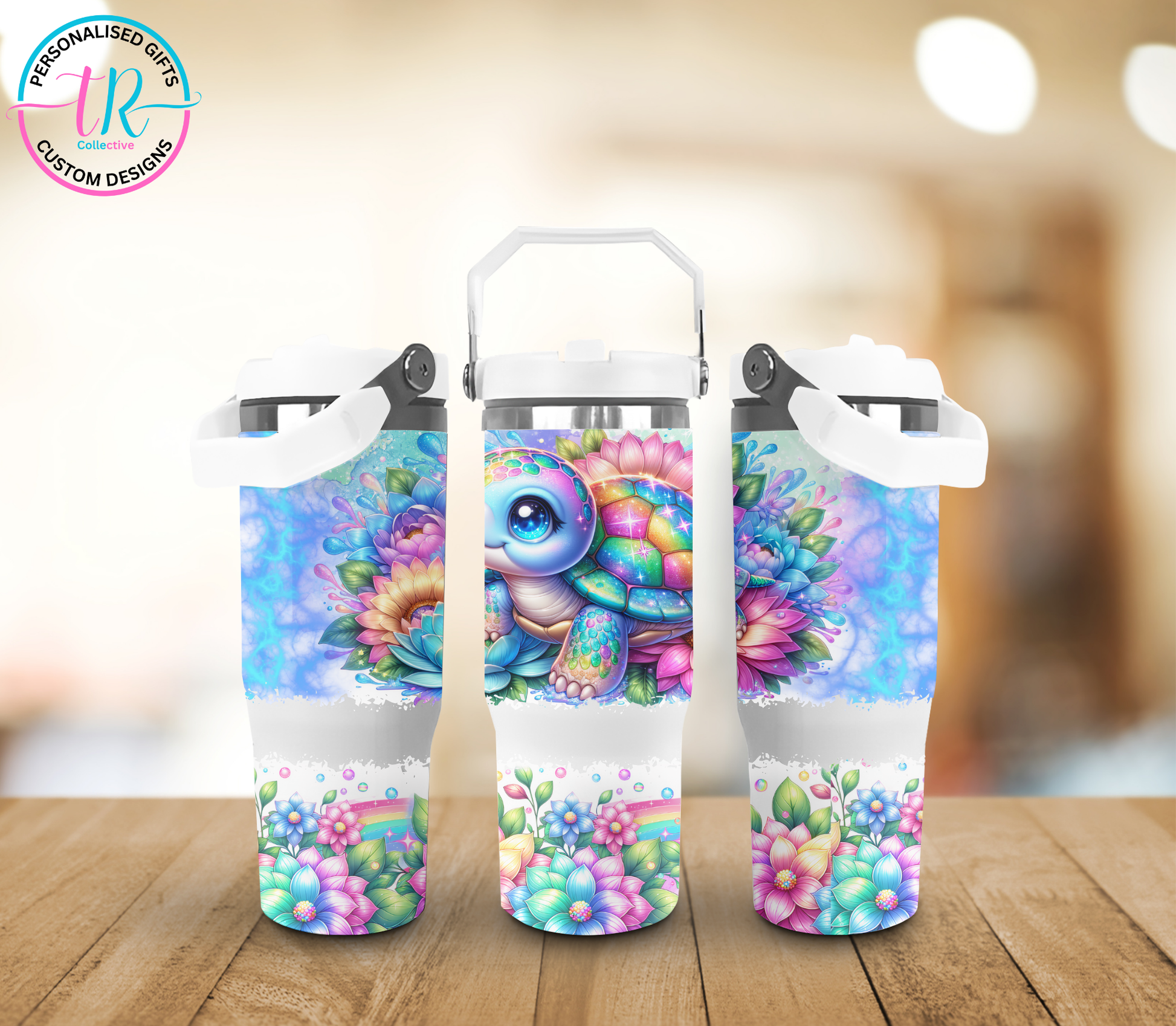 30oz-tumbler-30oz-tumbler-with-handle-travel-mug-floral-turtle-TR-Collective-shop