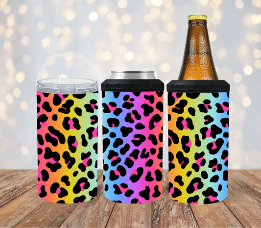 4-in-1-stubby-can-cooler-tumbler-stubby-holder-can-cooler-rainbow-spots-TR-Collective-front