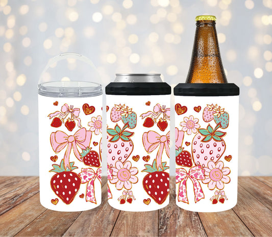 4-in-1-stubby-can-cooler-tumbler-stubby-holder-can-cooler-strawberry-bow-TR-Collective-front