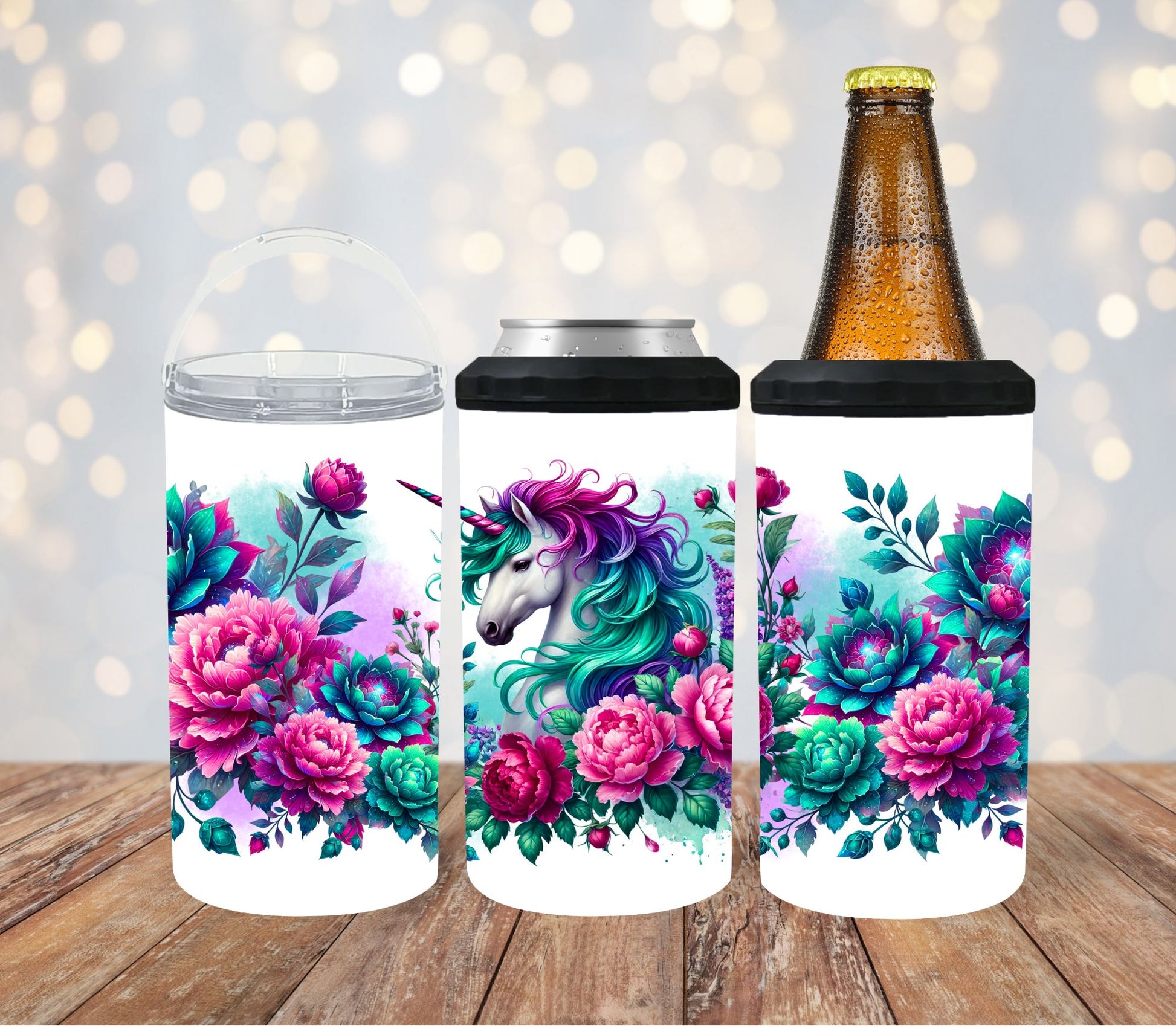 4-in-1-stubby-can-cooler-tumbler-stubby-holder-can-cooler-unicorn-TR-Collective-front
