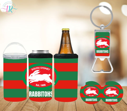 4-in-one-can-cooler-keychain-bottle-opener-coaster-set-Rabbitohs-tr-collective-front