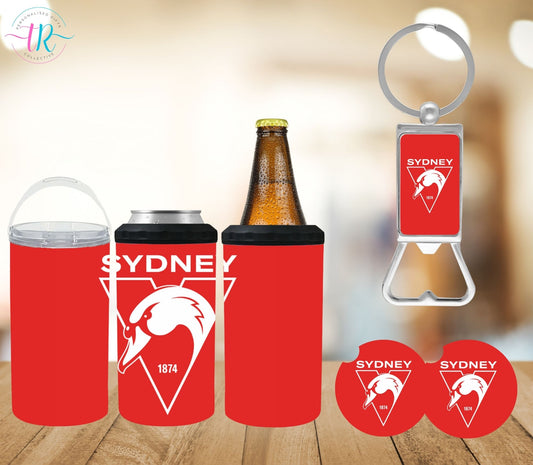 4-in-one-can-cooler-keychain-bottle-opener-coaster-set-Swans-tr-collective-front