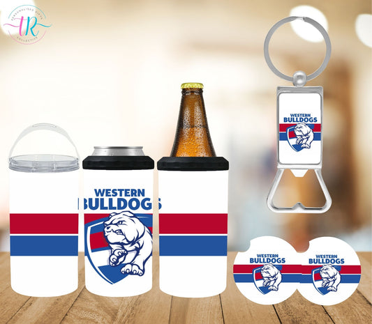 4-in-one-can-cooler-keychain-bottle-opener-coaster-set- Western-Bulldogs-tr-collective-front