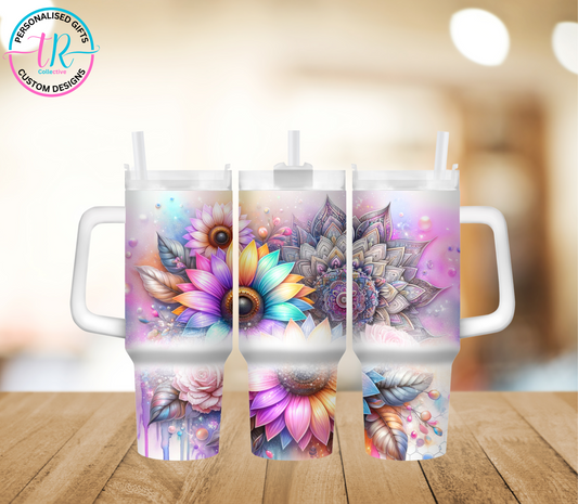 40oz-tumbler-tumbler-tumbler-cup-Sunflower-mandala-TR-collective-front