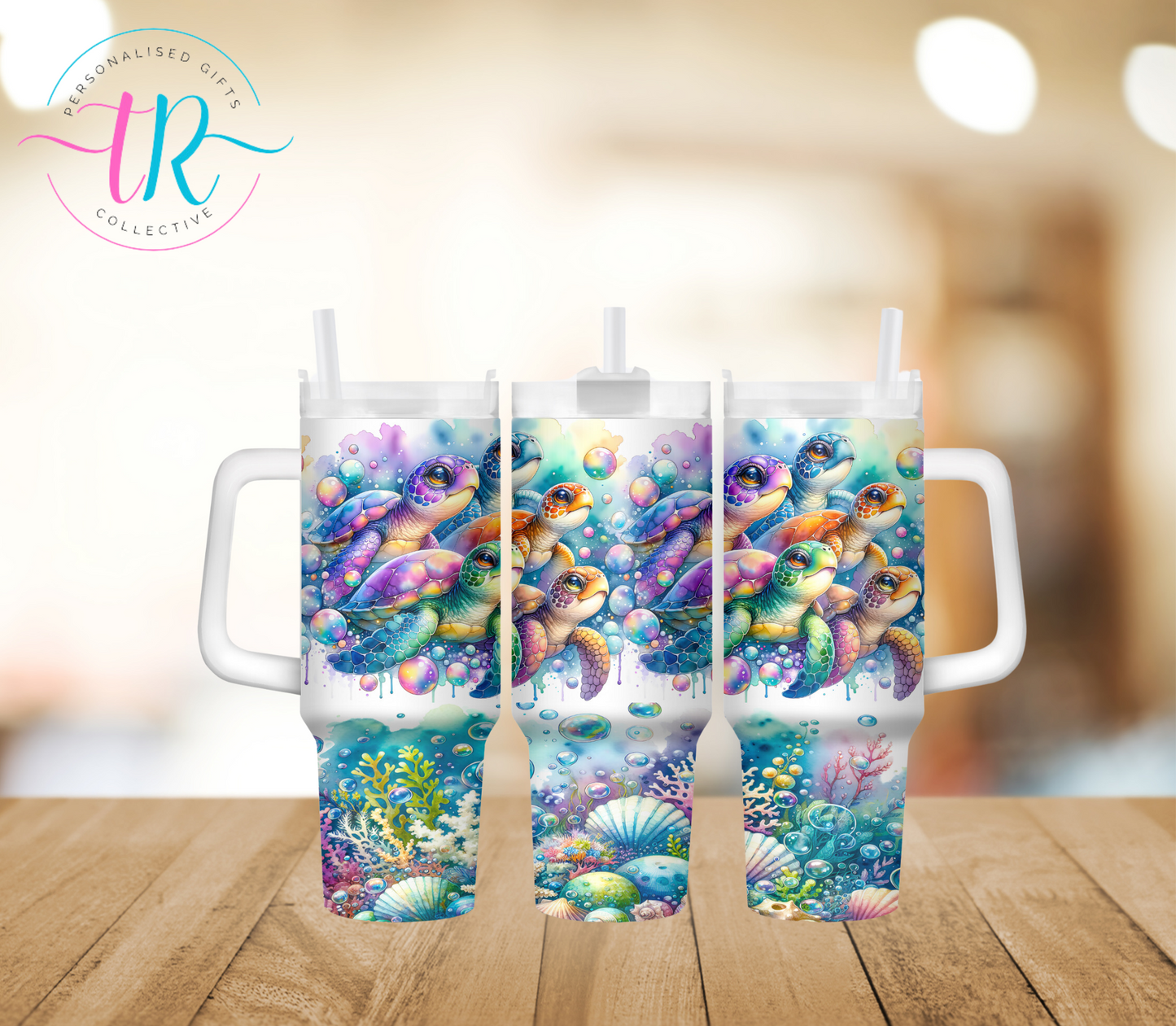 40oz-tumbler-tumbler-tumbler-cup-Tiny-Turtles-TR-collective-FRONT