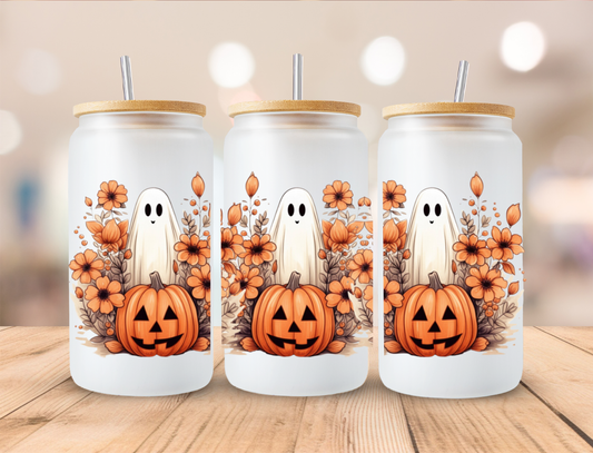 16oz Glass Tumbler - Cute but Ghostly