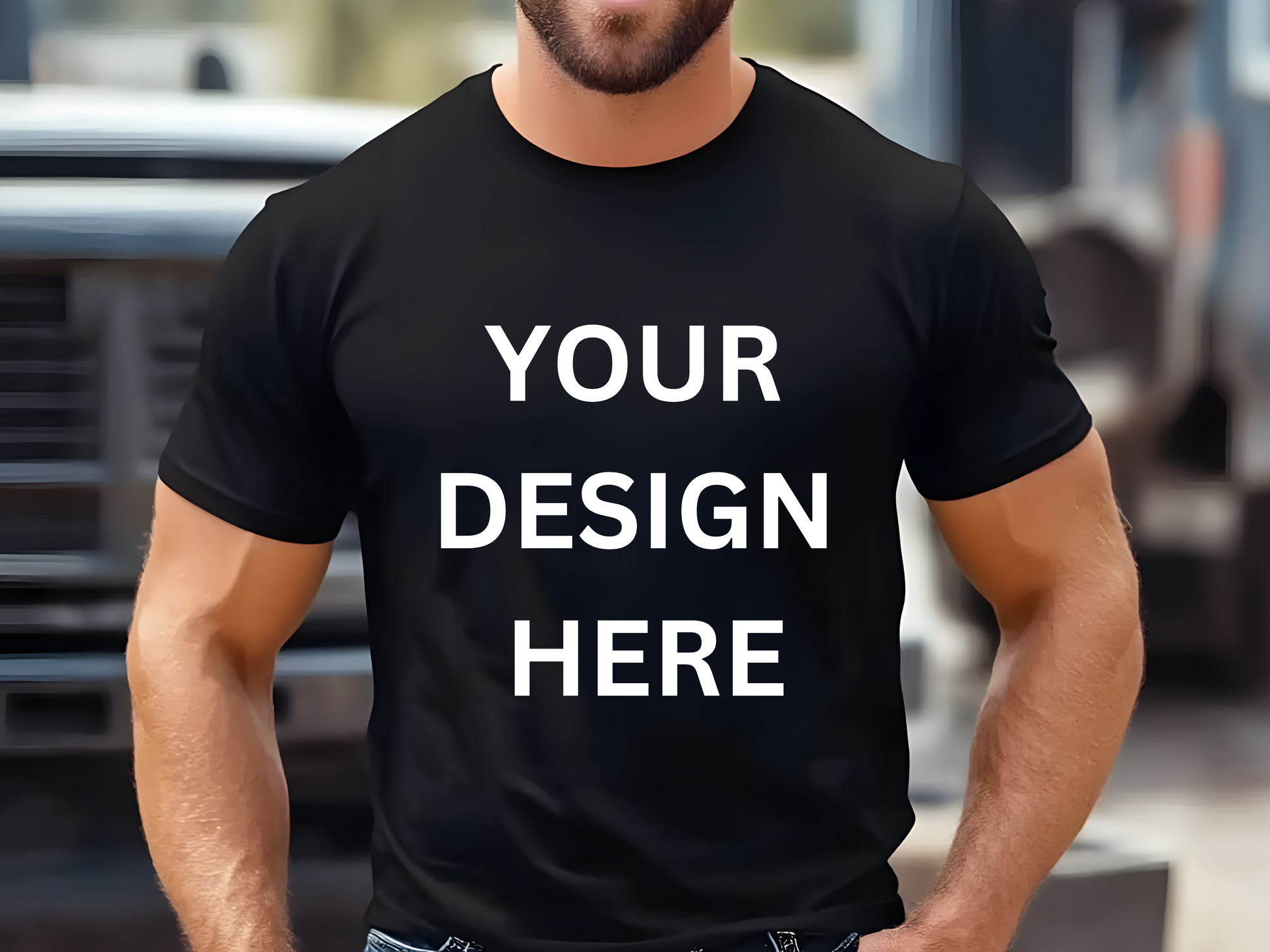 Custom-mens-Black-TShirt-Design-Your-Own-Shirt-Personalised-TShirt-TR-Collective-front