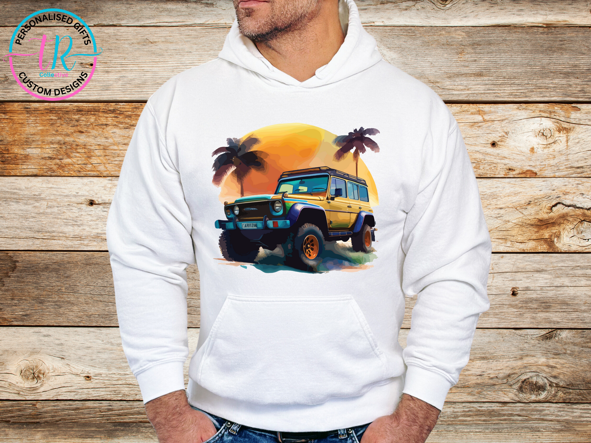 Hoodies-mens-hoodie-jumper-4-wheel-drive-white-TR-collective-front