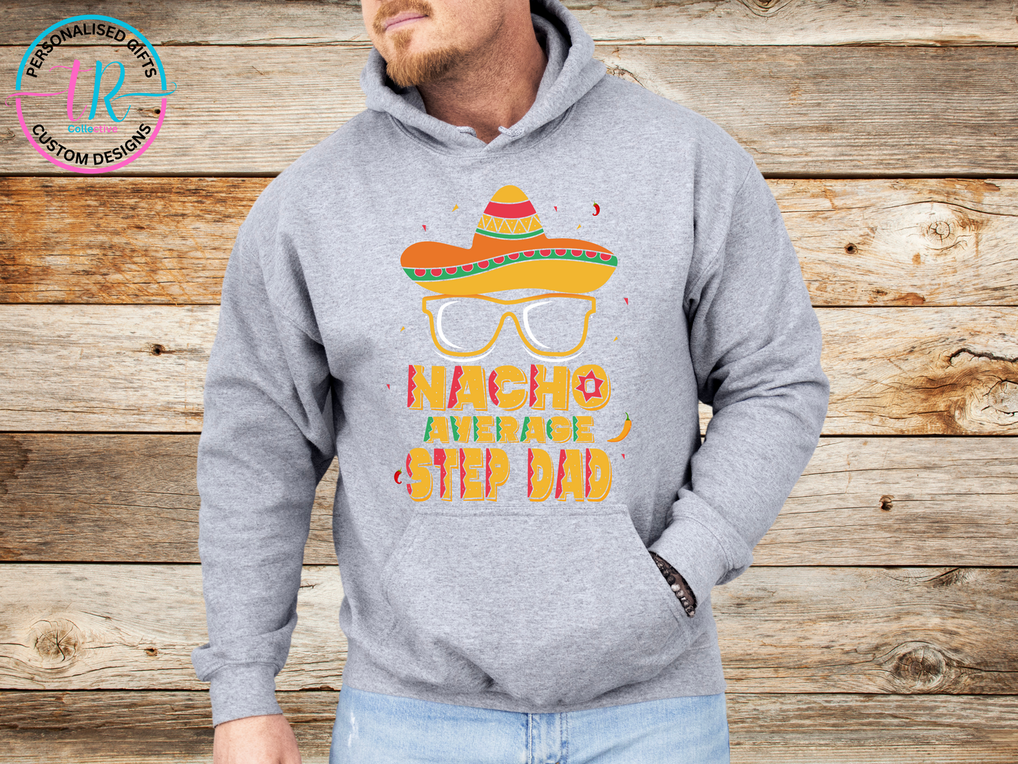 Hoodies-mens-hoodie-jumper-Nacho-grey-TR-collective-front