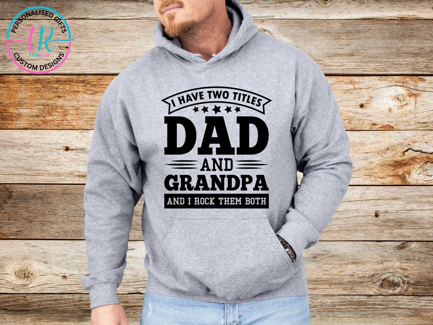 Hoodies-mens-hoodie-jumper-dad-and-grandpa-grey-TR-collective-front