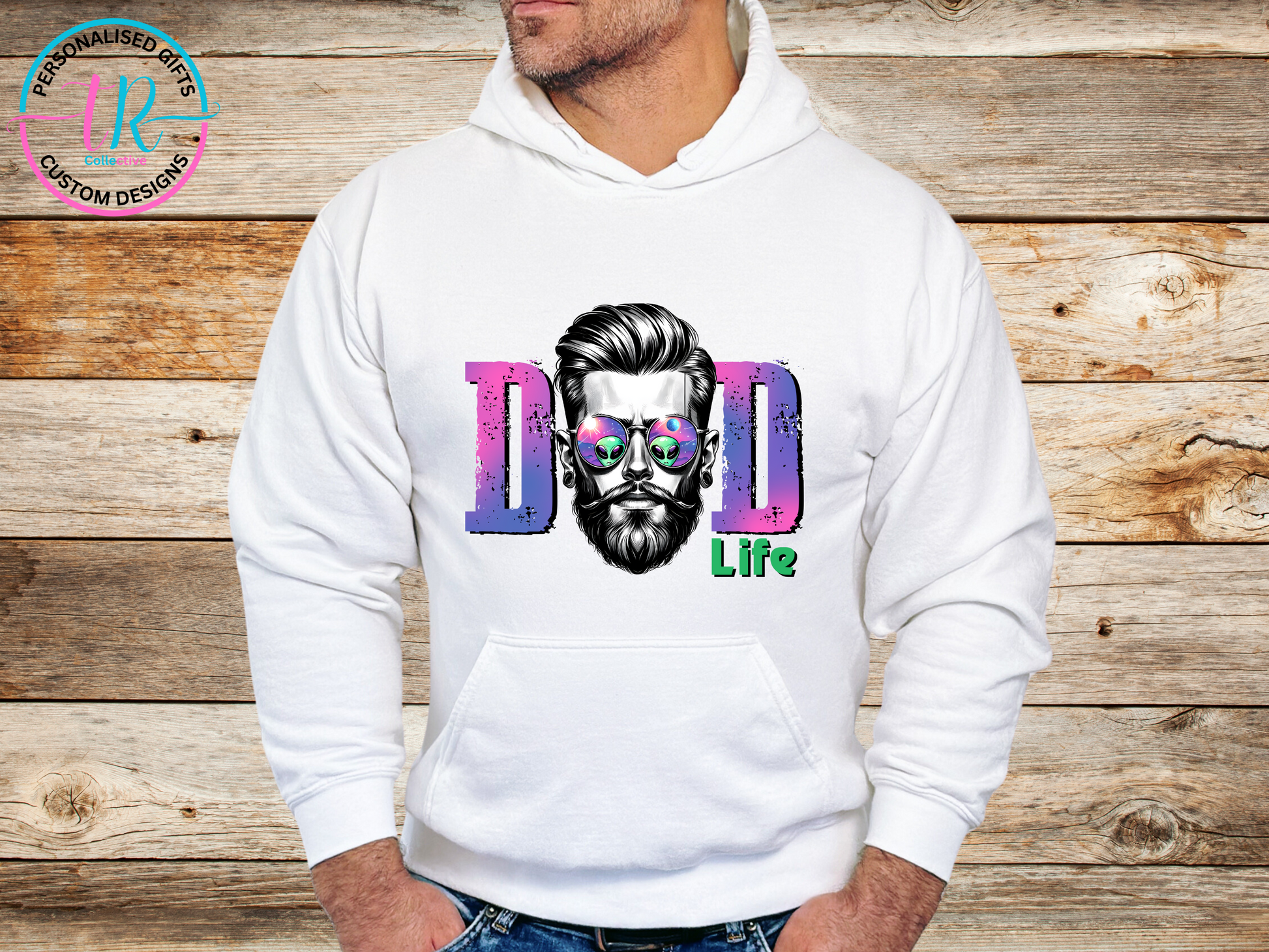 Hoodies-mens-hoodie-jumper-dad-life-white-TR-collective-front