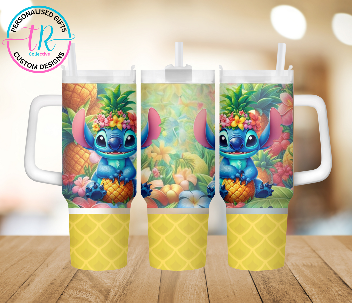 40oz Tumbler - Tropical Stitch