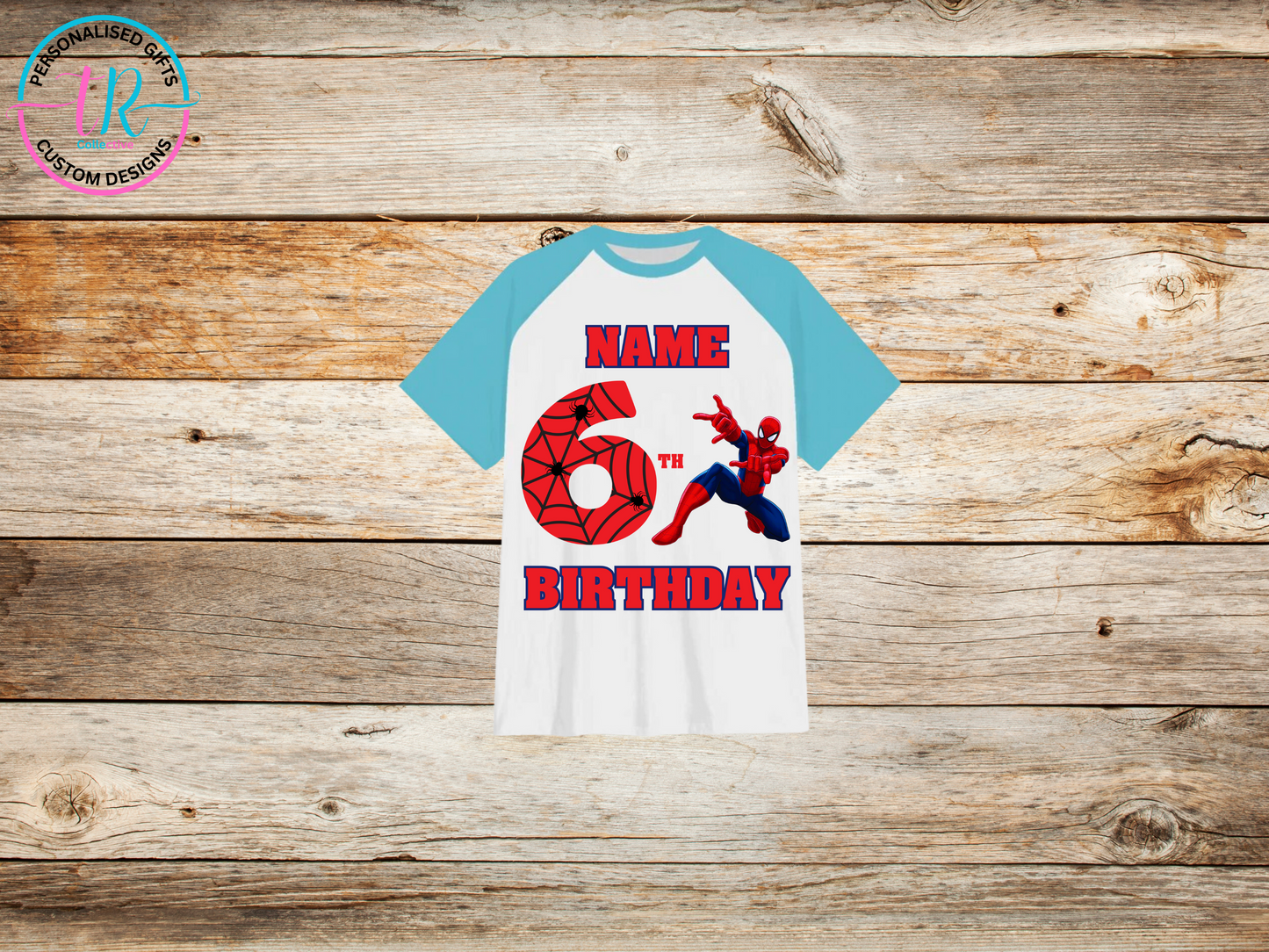 boys-t-shirt-birthday-tees-shirts-spider-man-birthday-6-light-blue-sleeve-TR-collective-front