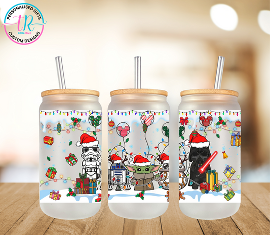 christmas-16oz-glass-tumbler-glass-can-christmas-glass-tumbler-with-straw-force-of-christmas-TR-collective-front