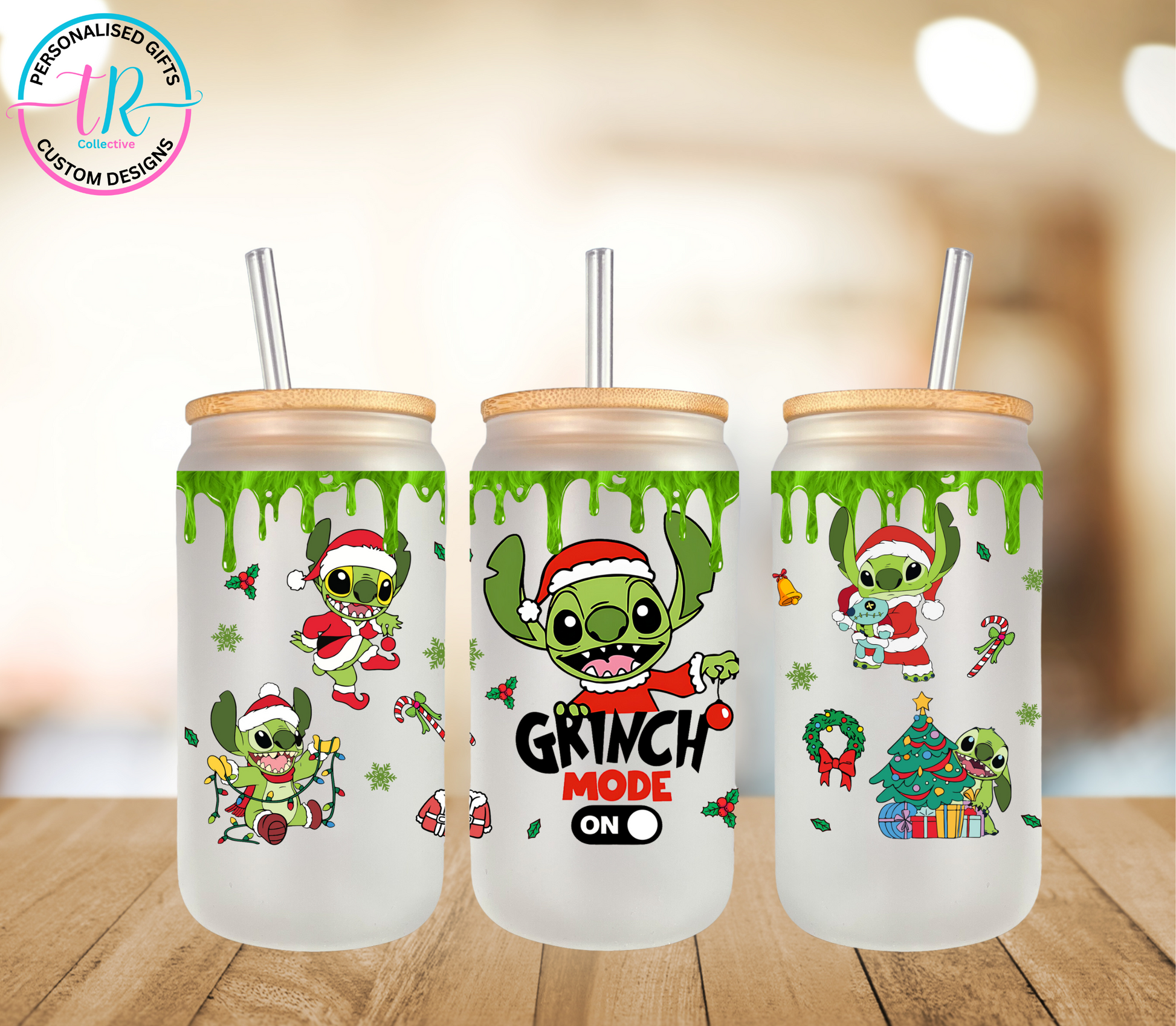 christmas-16oz-glass-tumbler-glass-can-christmas-glass-tumbler-with-straw-grinch-mode-on-TR-collective-front