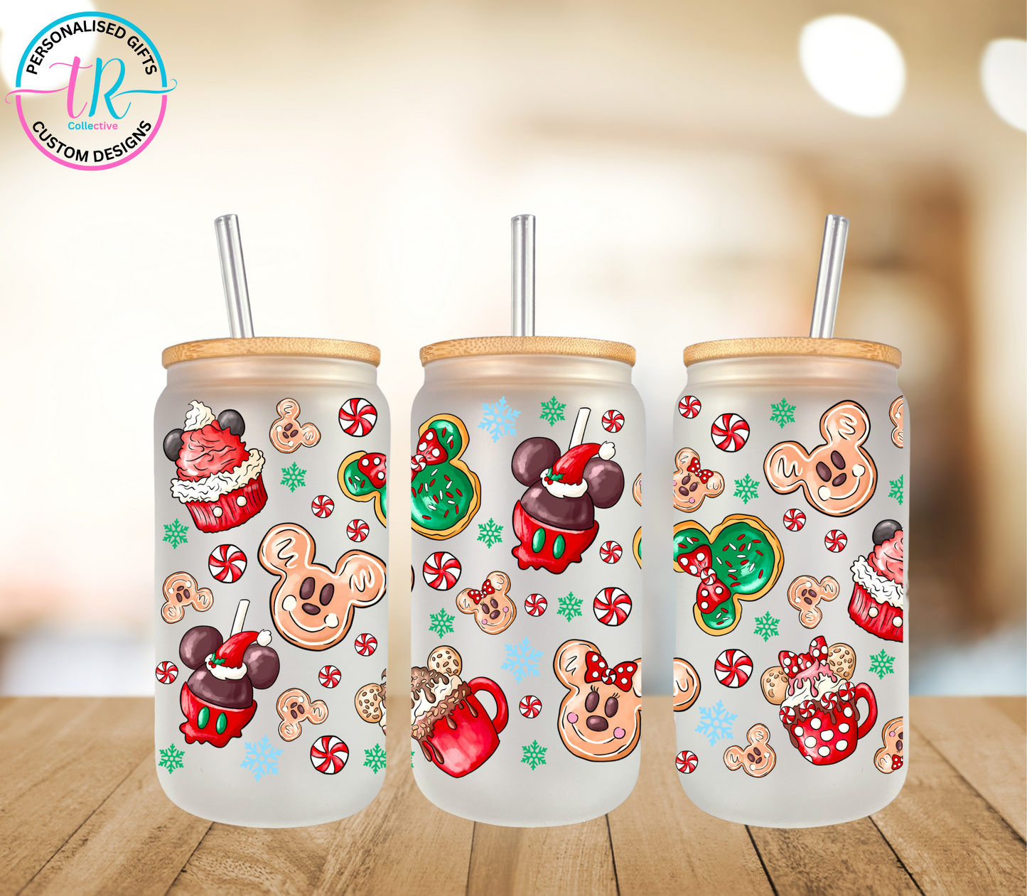 christmas-16oz-glass-tumbler-glass-can-christmas-glass-tumbler-with-straw-mickey-christmas-shakes-TR-collective-front