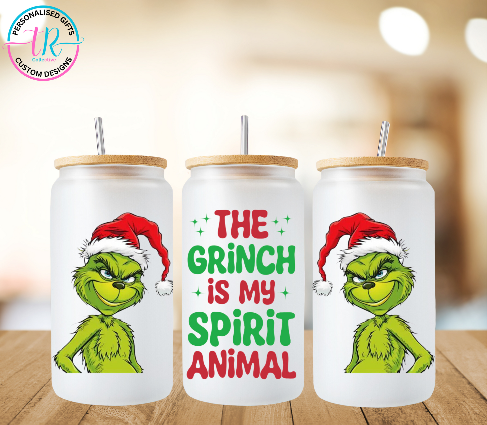 christmas-16oz-glass-tumbler-glass-can-christmas-glass-tumbler-with-straw-spirit-animal-TR-collective-front