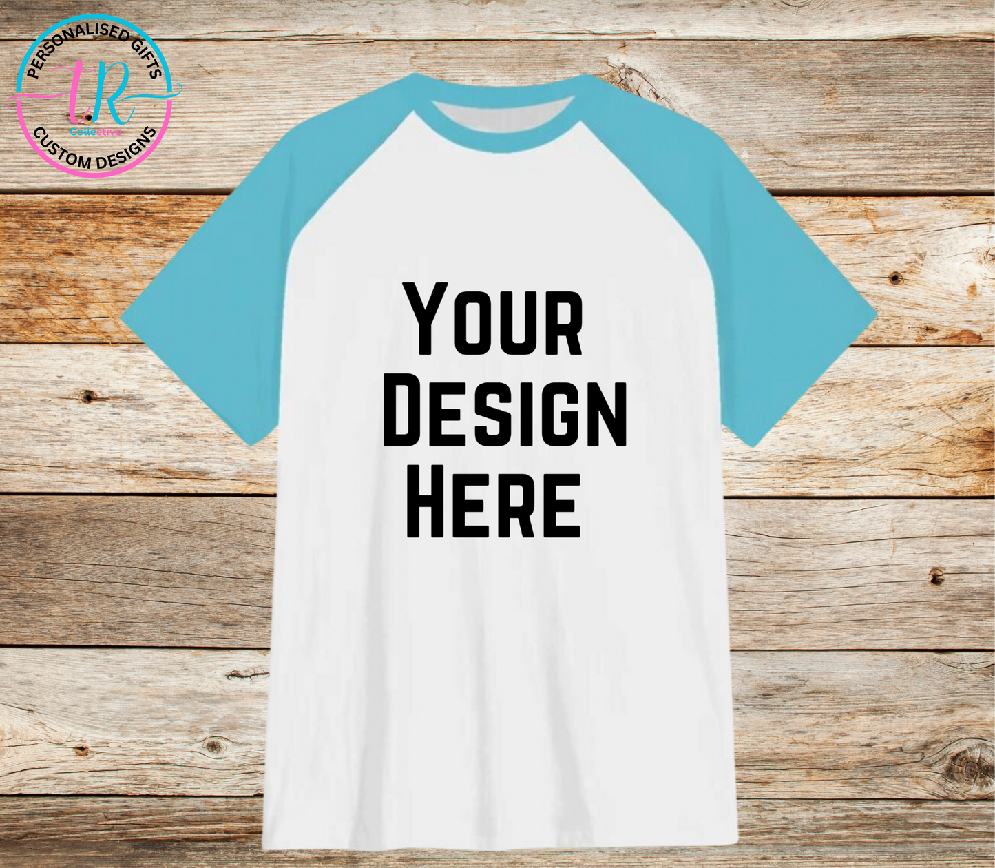 custom-t-shirts-design-your-own-shirt-personalised-t-shirt-light-blue-sleeve-TR-collective-front