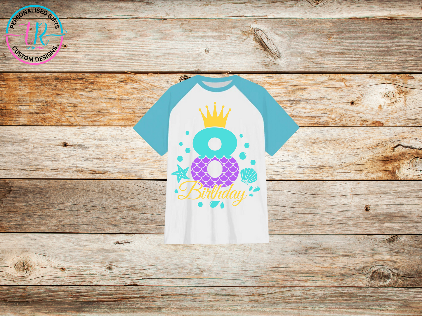 girls-t-shirt-birthday-tees-shirts-mermaid-birthday-number-8-light-blue-sleeve-TR-collective-front