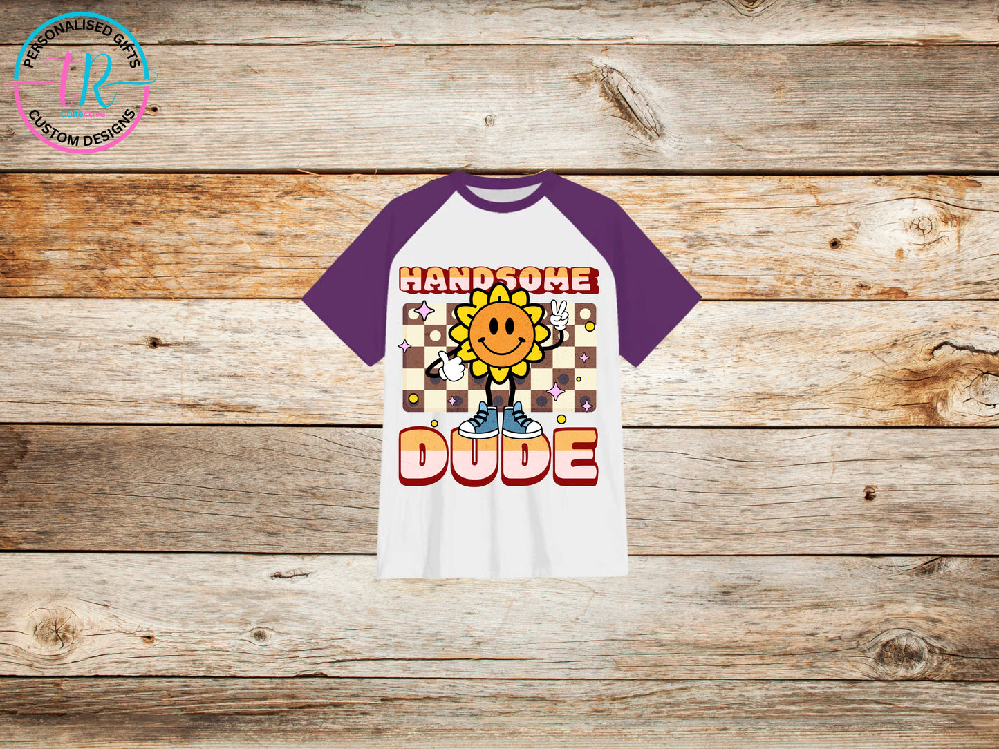 girls-t-shirt-graphic-tees-shirts-handsome-dude-purple-sleeve-TR-collective-front