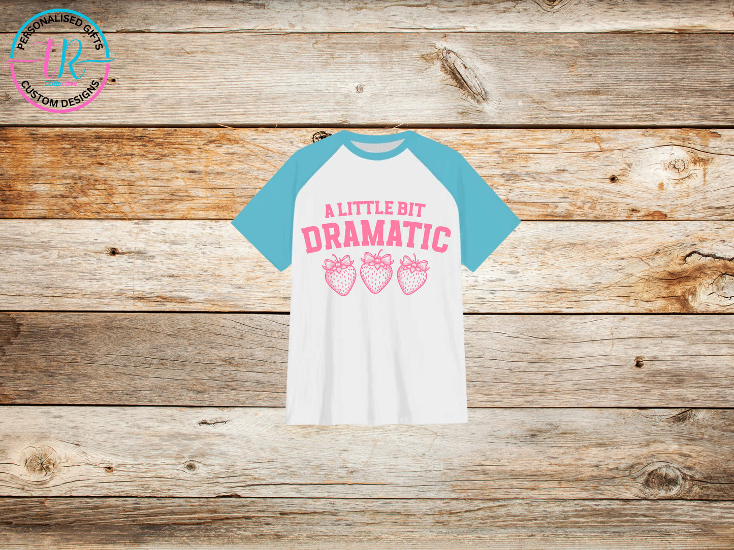 girls-t-shirt-graphic-tees-shirts-little-dramatic-light-blue-sleeve-TR-collective-front